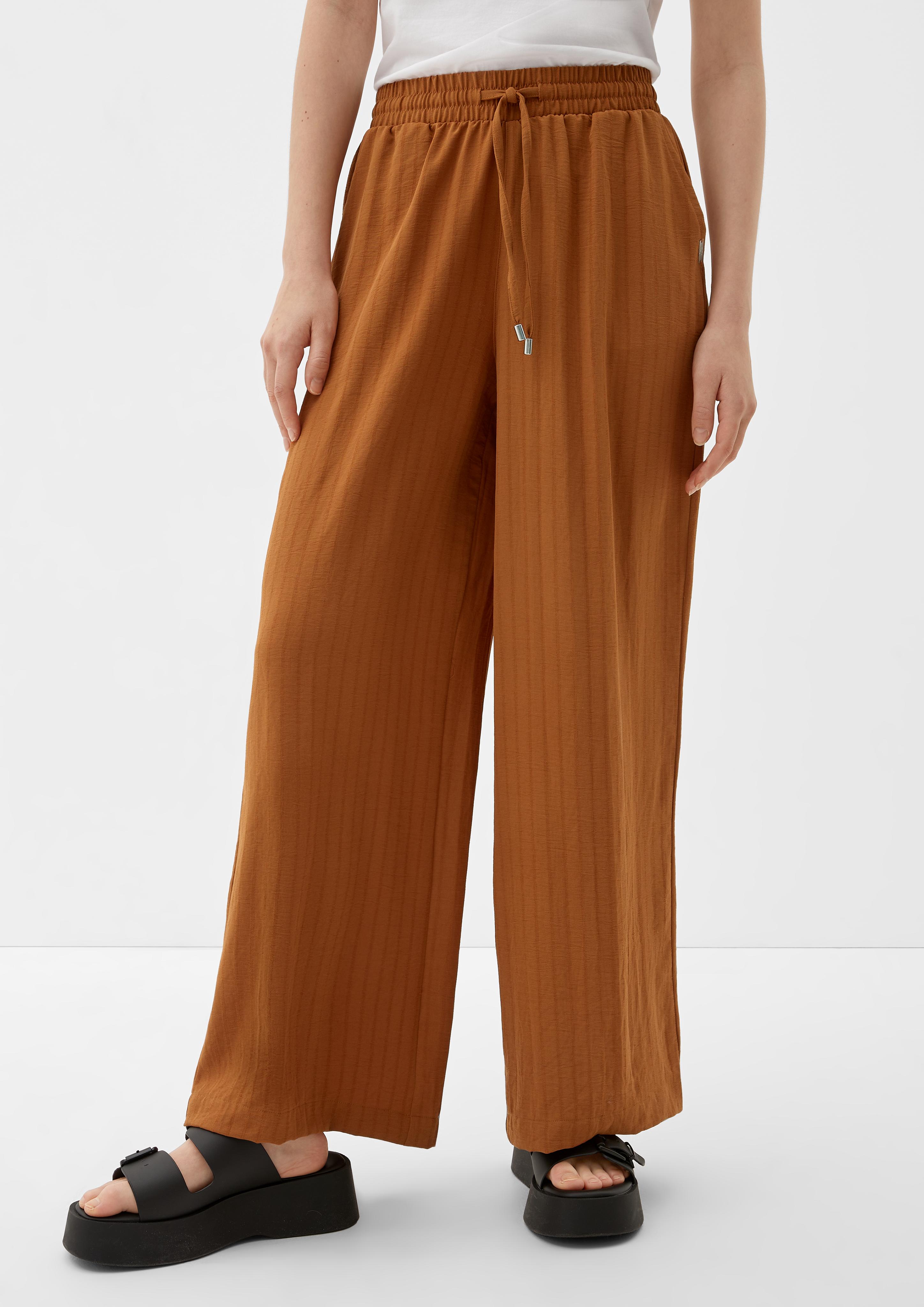 Loose: Hose aus Seersucker  2131197-8753