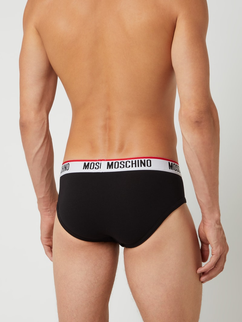 Slip mit Stretch-Anteil im 2er-Pack in mittelgrau meliert