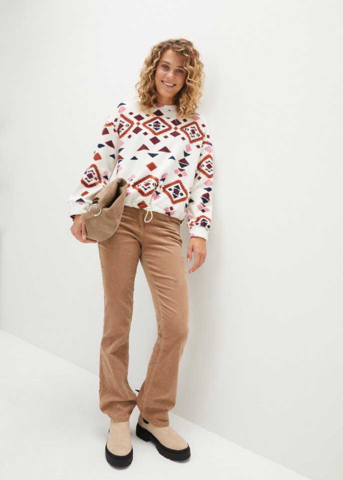 Bedrucktes Teddy-Fleeceshirt