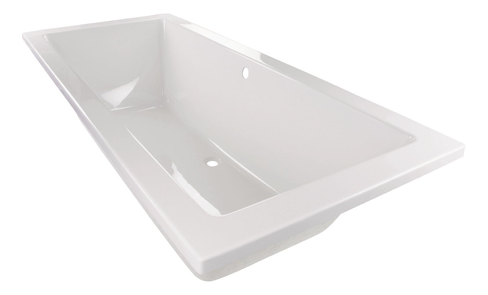 aquaSu Badewanne liDano, (1-tlg), Weiß, 200 x 90 cm, Acryl, Rechteckbadewanne, 801768