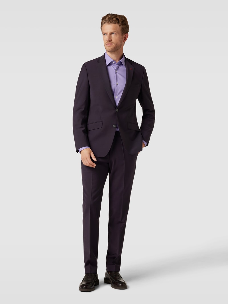 Slim Fit Anzug mit 2-Knopf-Sakko in lila