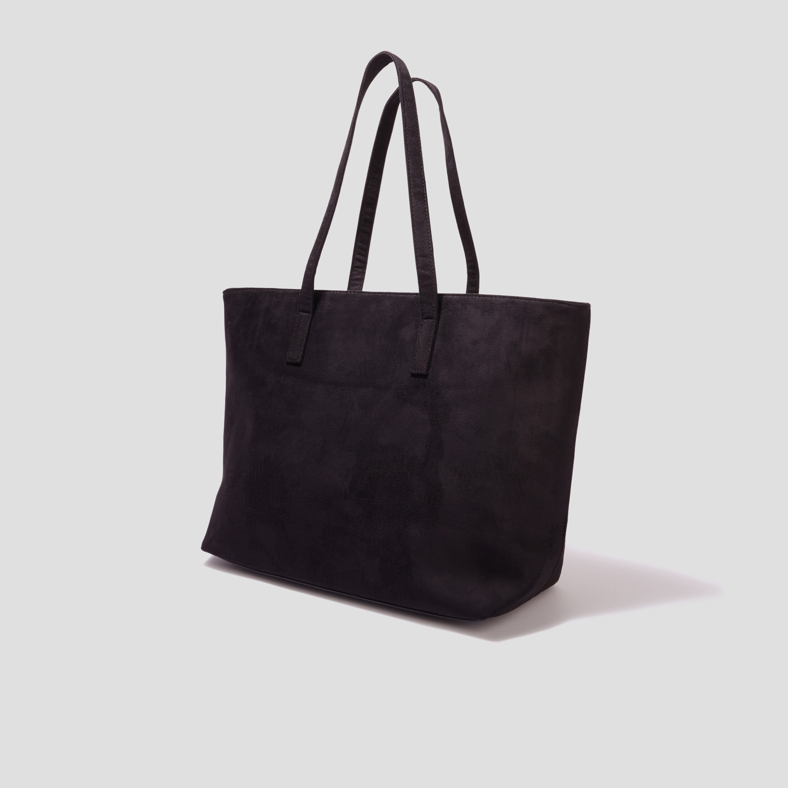 Sac shopper rectangulaire porté-épaule noir femme | La Halle