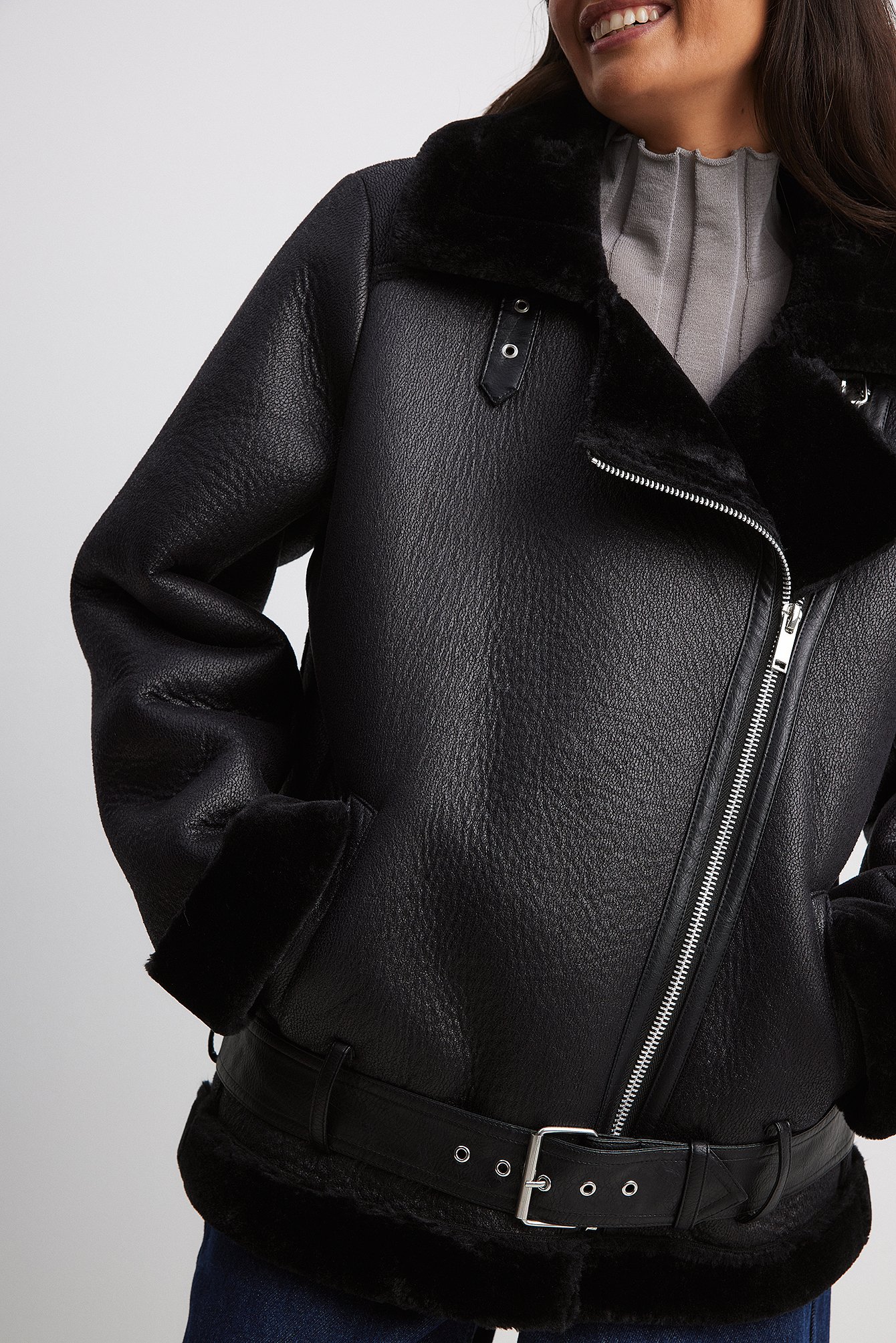 Klassische Bonded-Aviator-Jacke
