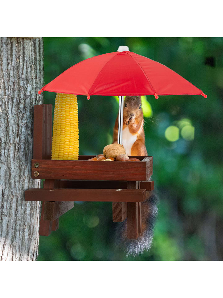 relaxdays Eichhörnchen Tisch in Braun/ Rot günstig kaufen onesize