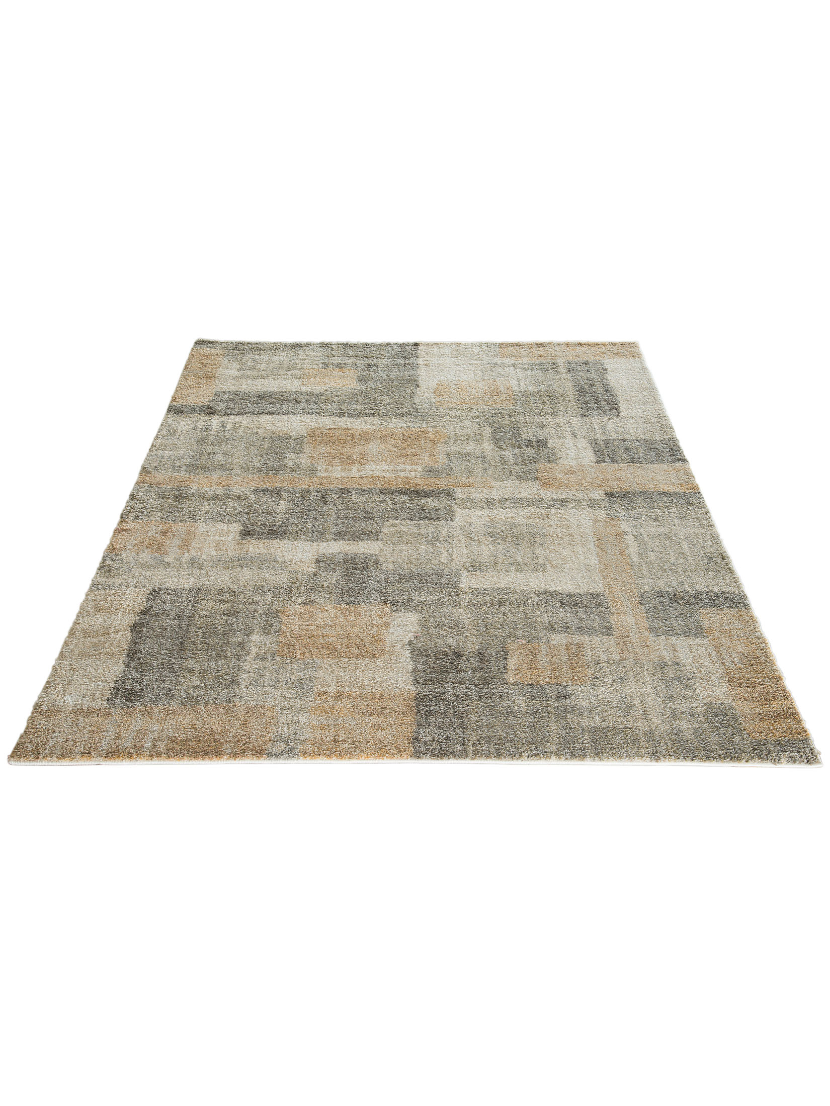 Mellow Moderner Teppich, Grau/Gold