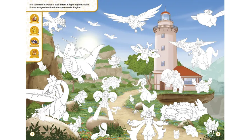 Pokémon: Mein großes Wimmel-Malbuch – Willkommen in Paldea!