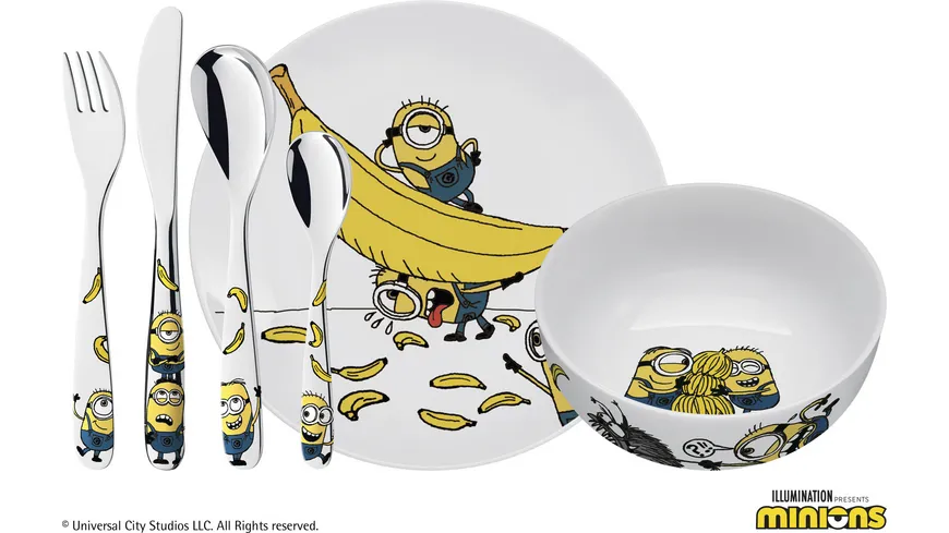 WMF Kindergeschirr-Set Minions 6-tlg.