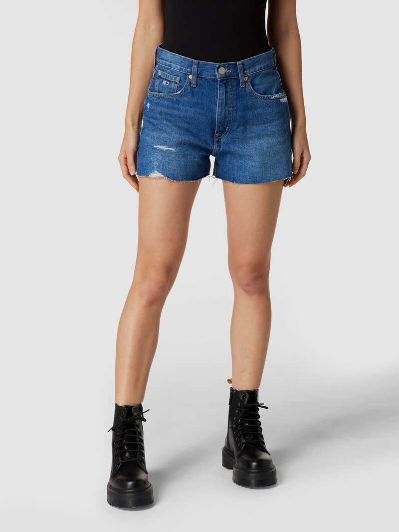 Jeansshorts im Distressed-Look in jeans