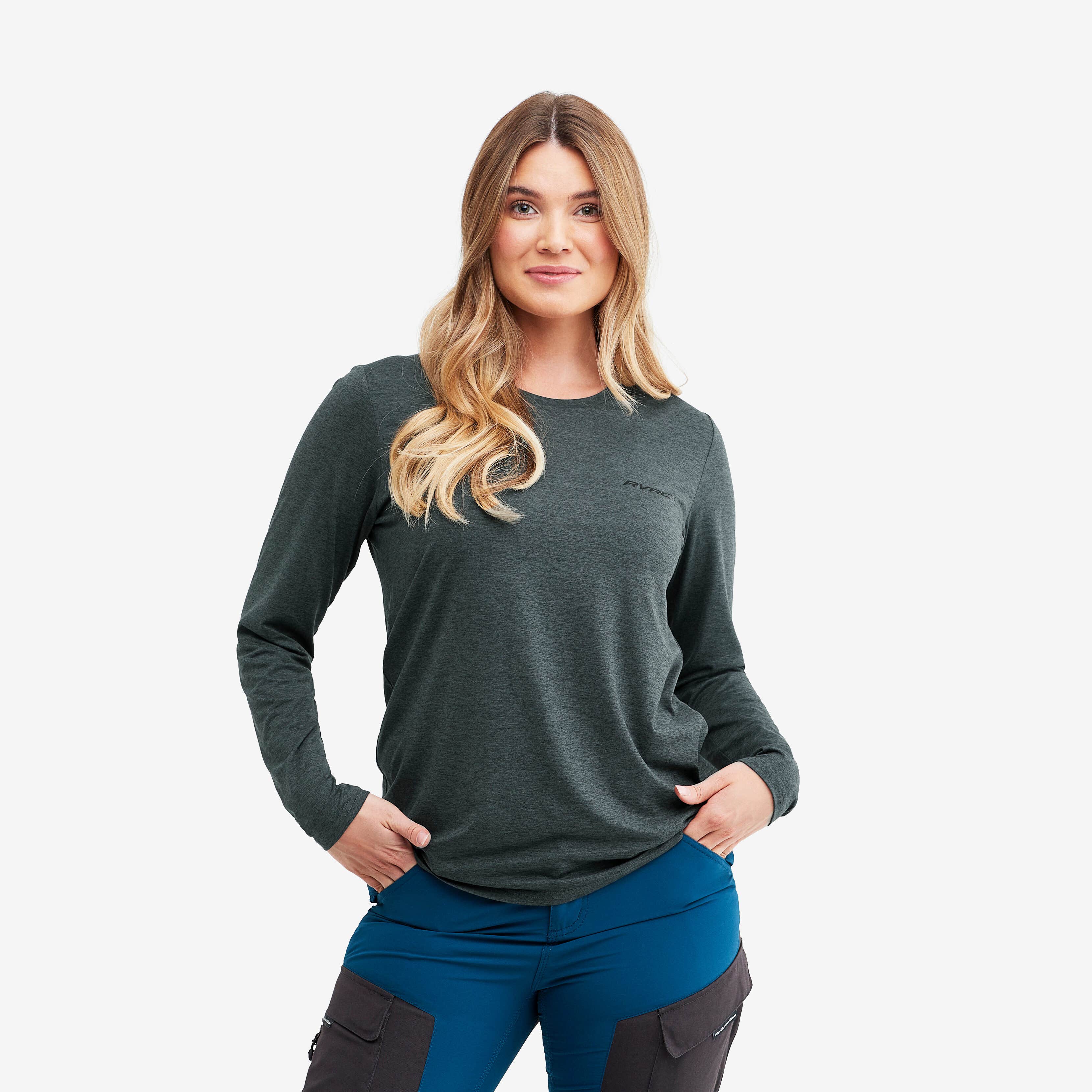 Vagabond Long Sleeve Tee Femme Anthracite Melange