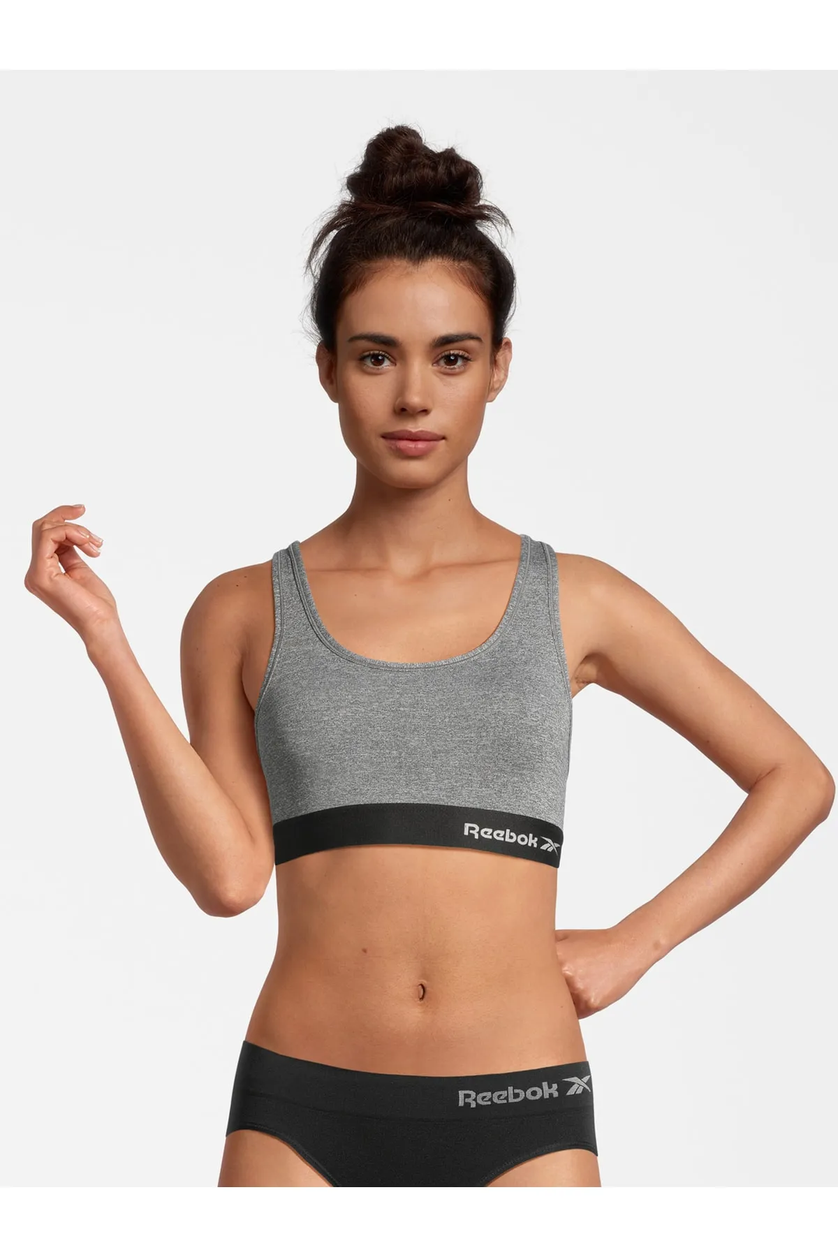 Reebok  Sport-BH - Grau - Unifarben