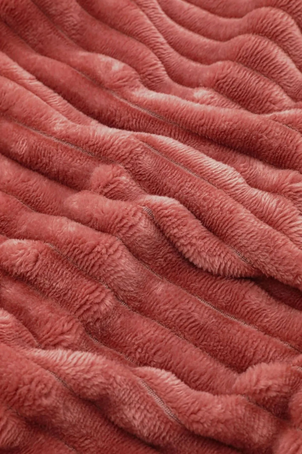 FAVORA  Merinos Cord-Plüsch-Doppelbettbezug-Set – Fliese