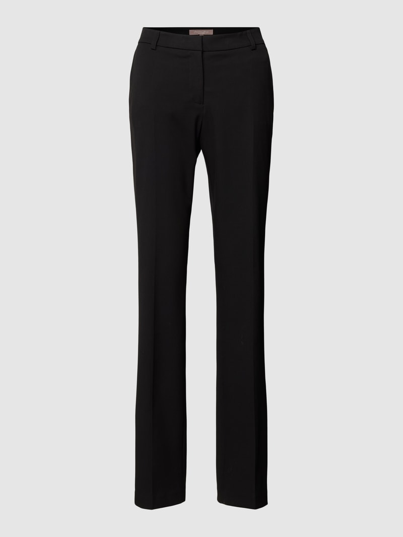 Stoffhose mit Bügelfalten in schwarz