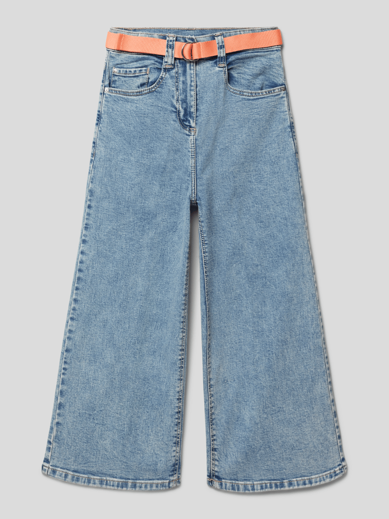 Jeans in melierter Optik in blau