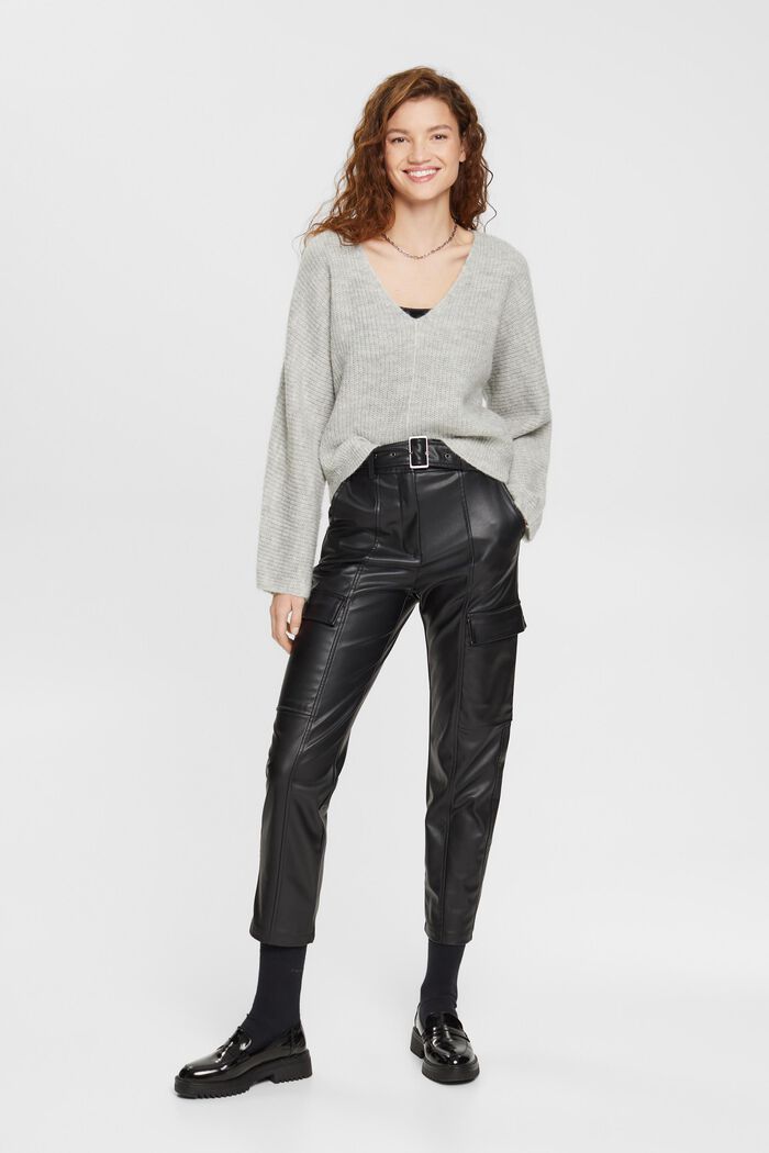 Cropped-Pullover aus Wollmix