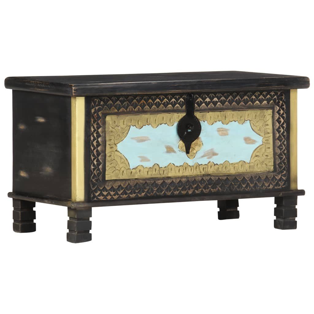 vidaXL Aufbewahrungsbox Aufbewahrungstruhe Schwarz 80x40x45 cm Mango Massivholz