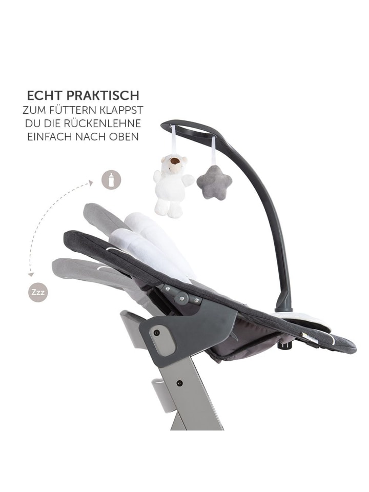 Hauck Alpha Plus Grau Newborn Set Deluxe - 4-tlg. Hochstuhl in grau günstig kaufen onesize