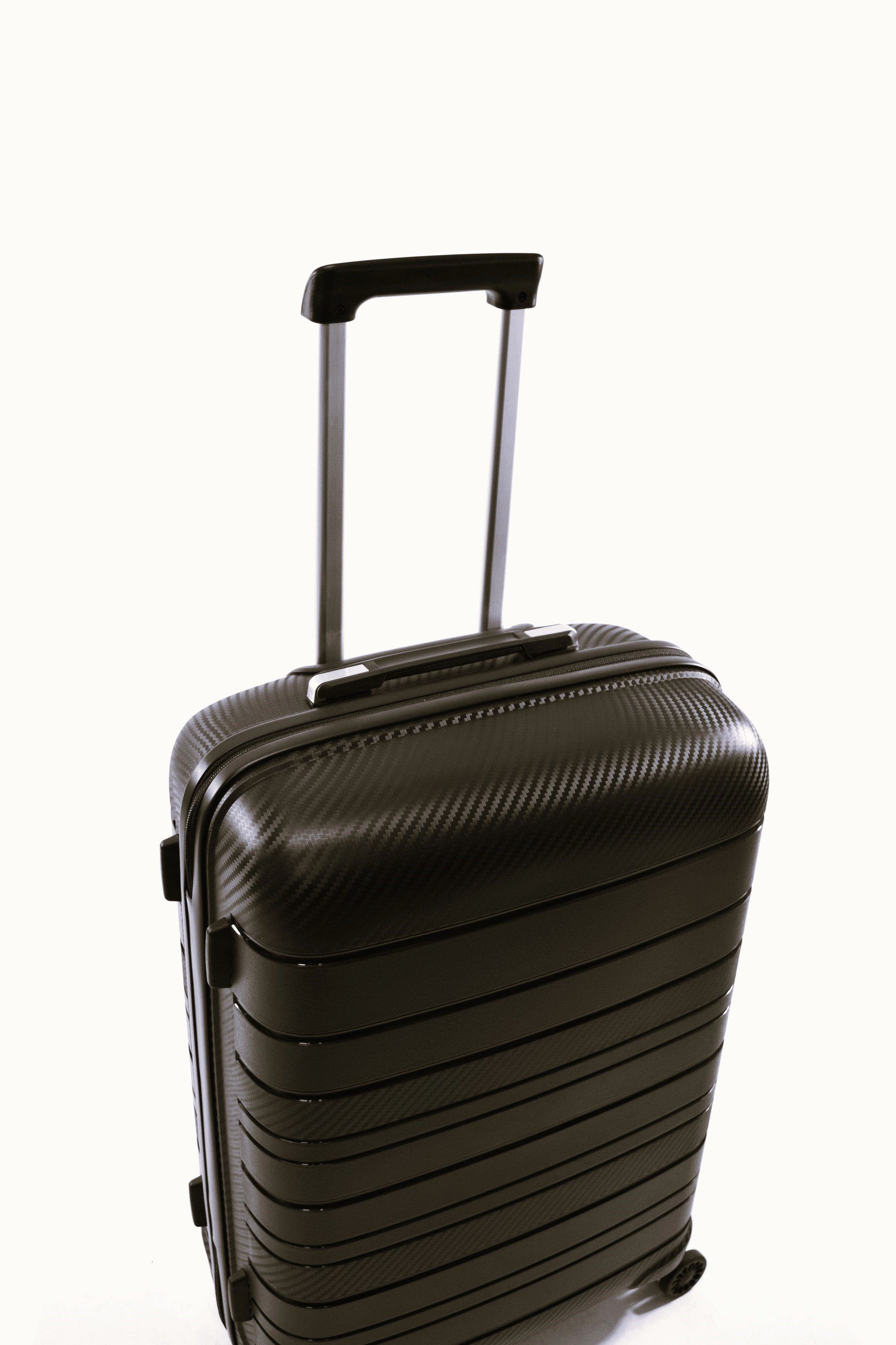 Zimmert Leather Hartschalen-Trolley SCROLL-LIGHT bruchsicheres Polypropylen, 4 Rollen, S 55 M 66 L 75 cm, 4 Rollen, Grau, Rot, Blau, Schwarz