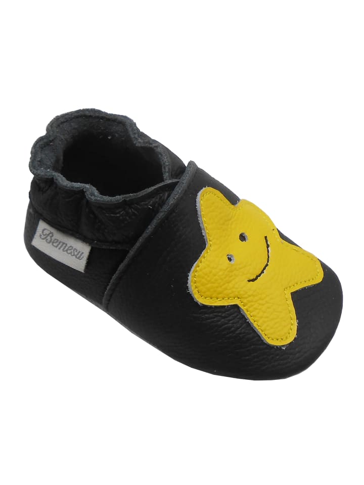 Yalion Baby Krabbelschuhe in Stern Schwarz günstig kaufen