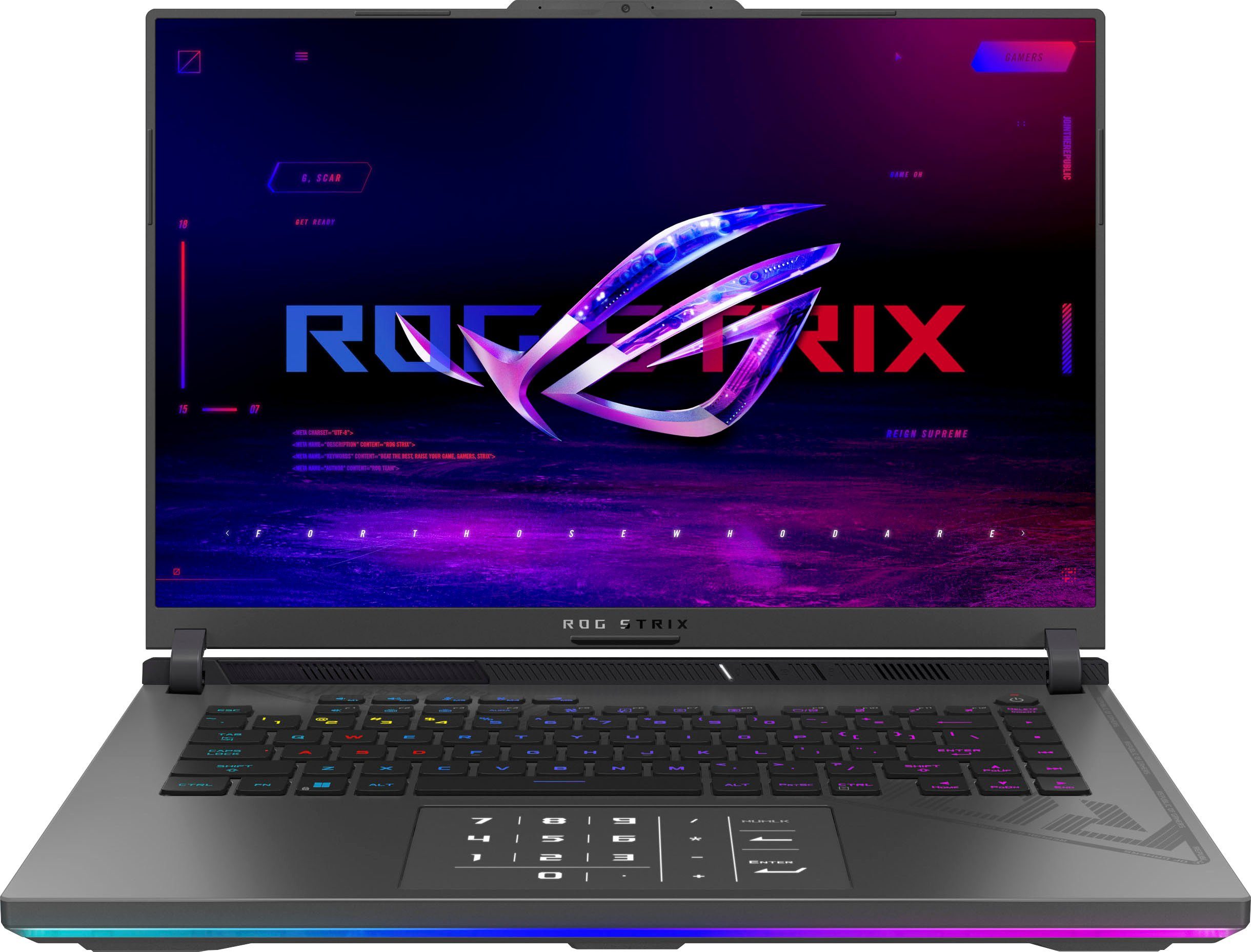 Asus ROG Strix G614JU-N3220W Gaming-Notebook (40,6 cm/16 Zoll, Intel Core i7 13650HX, GeForce RTX 4050, 1000 GB SSD)