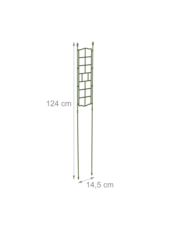relaxdays 3 x Rankgitter in Grün - (B)14,5 x (H)124 cm günstig kaufen onesize