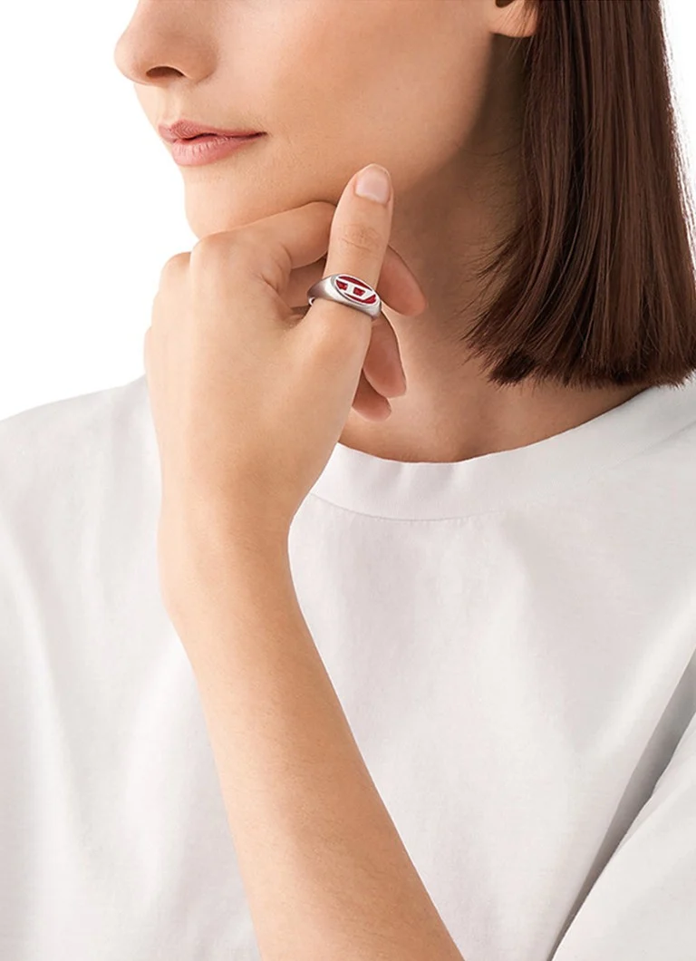 Diesel signet ring with logo DX1444040
