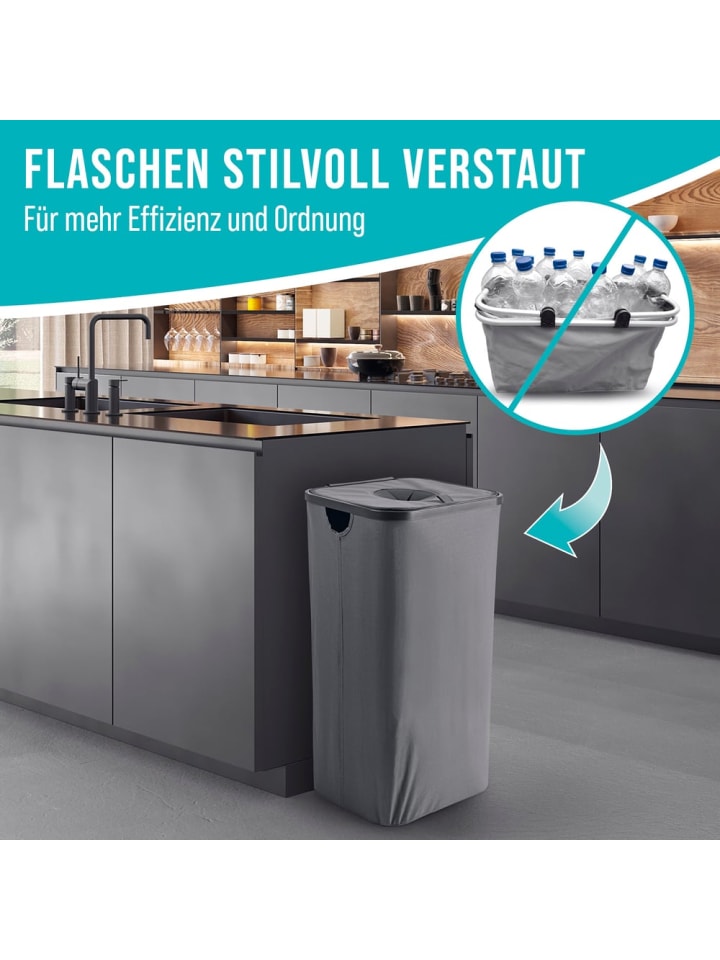 EASYmaxx EASYmaxx Pfandflaschen-Sammelbehälter, 100 l - 2 Tragetaschen & Klettverschluss günstig kaufen onesize