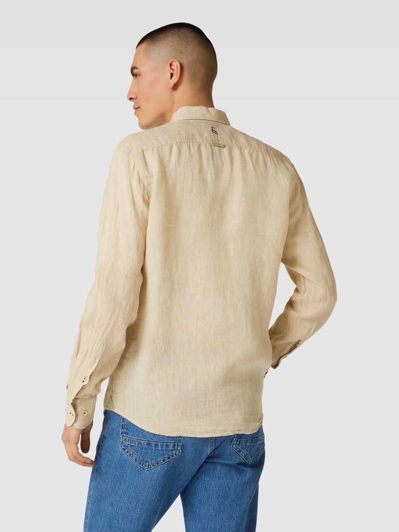 Business-Hemd mit Kentkragen in beige