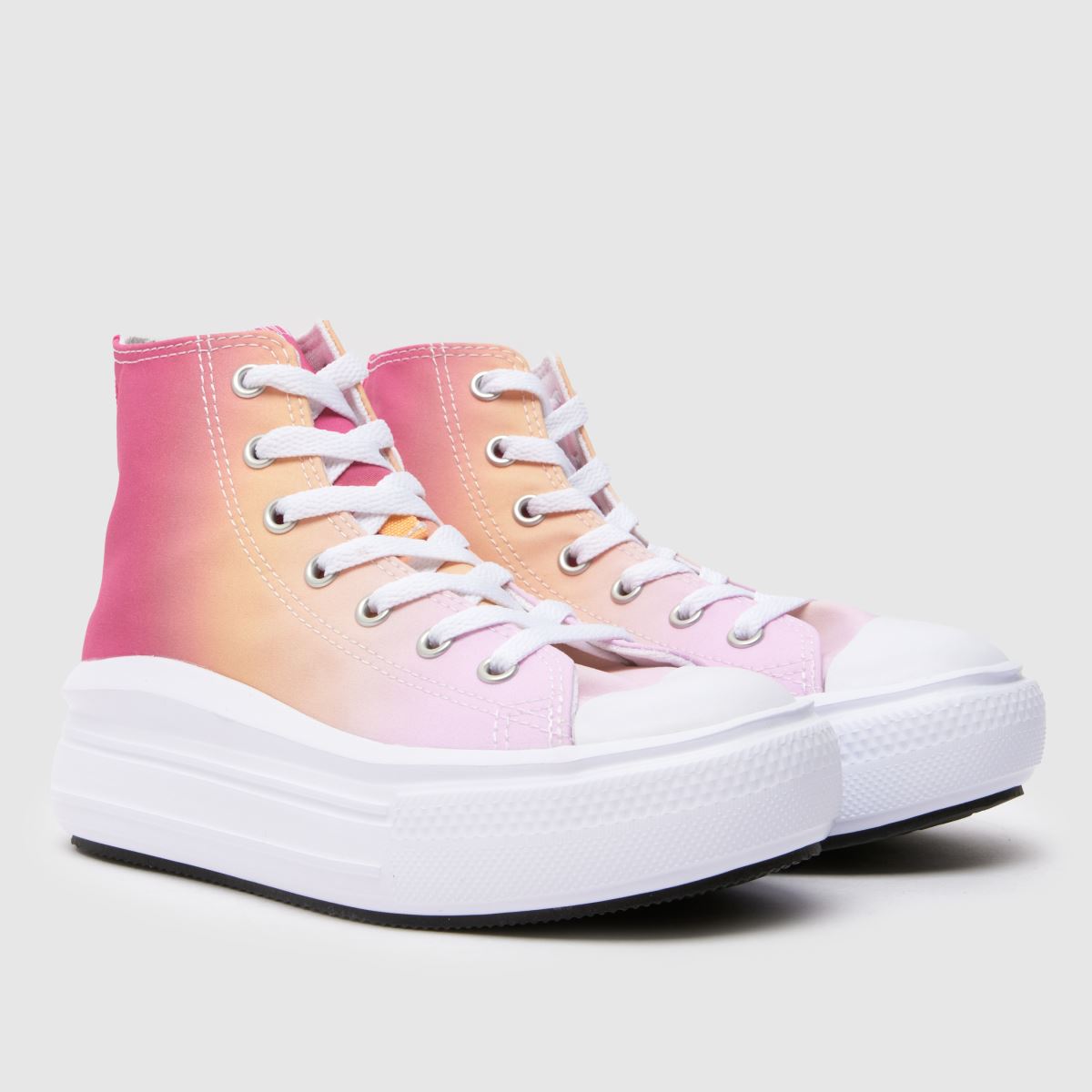 Converse multifärgade All Star Move Hi Ombre-sneakers för flickor