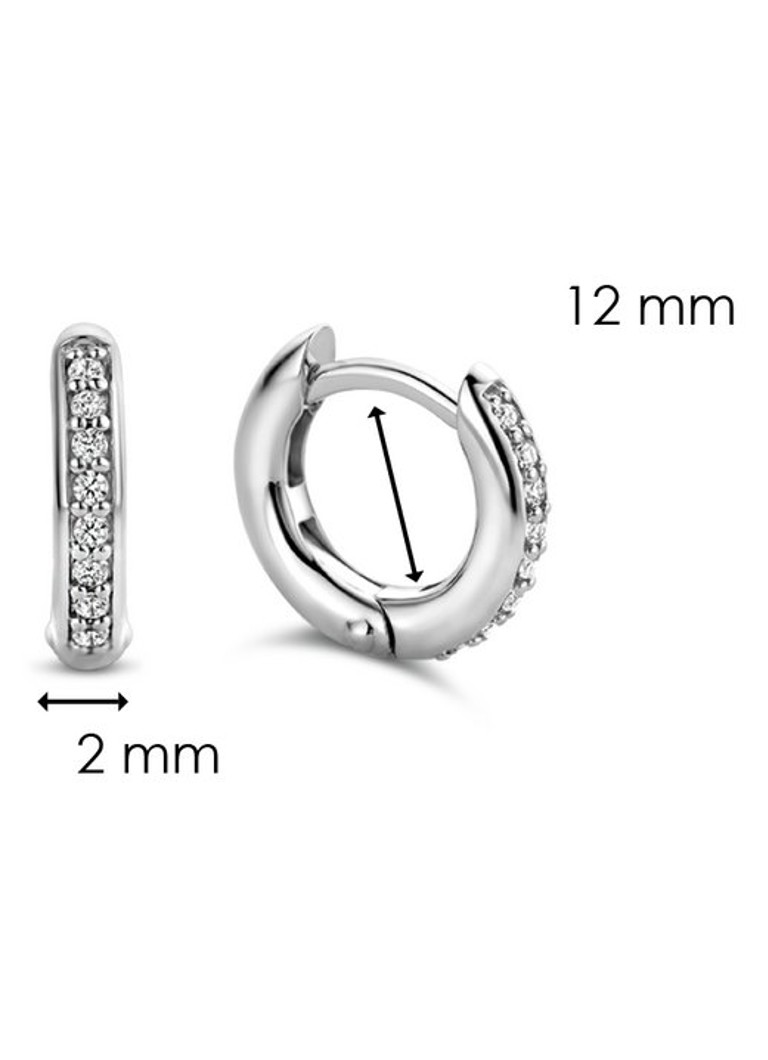 TI SENTO - Milano Silver hoop earrings with zirconia 7811ZI