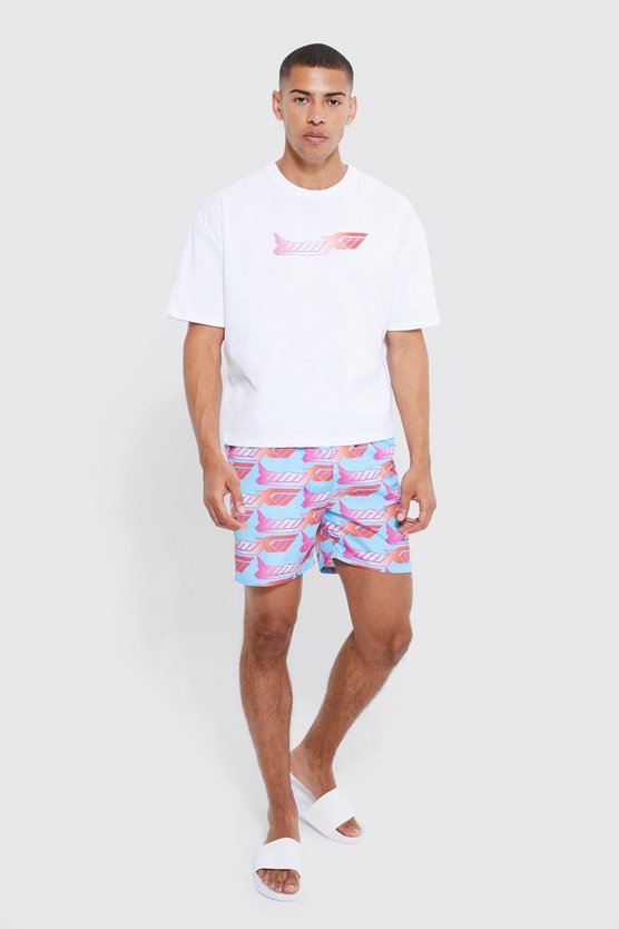 Kastiges Oversize Man T-Shirt & Badehose