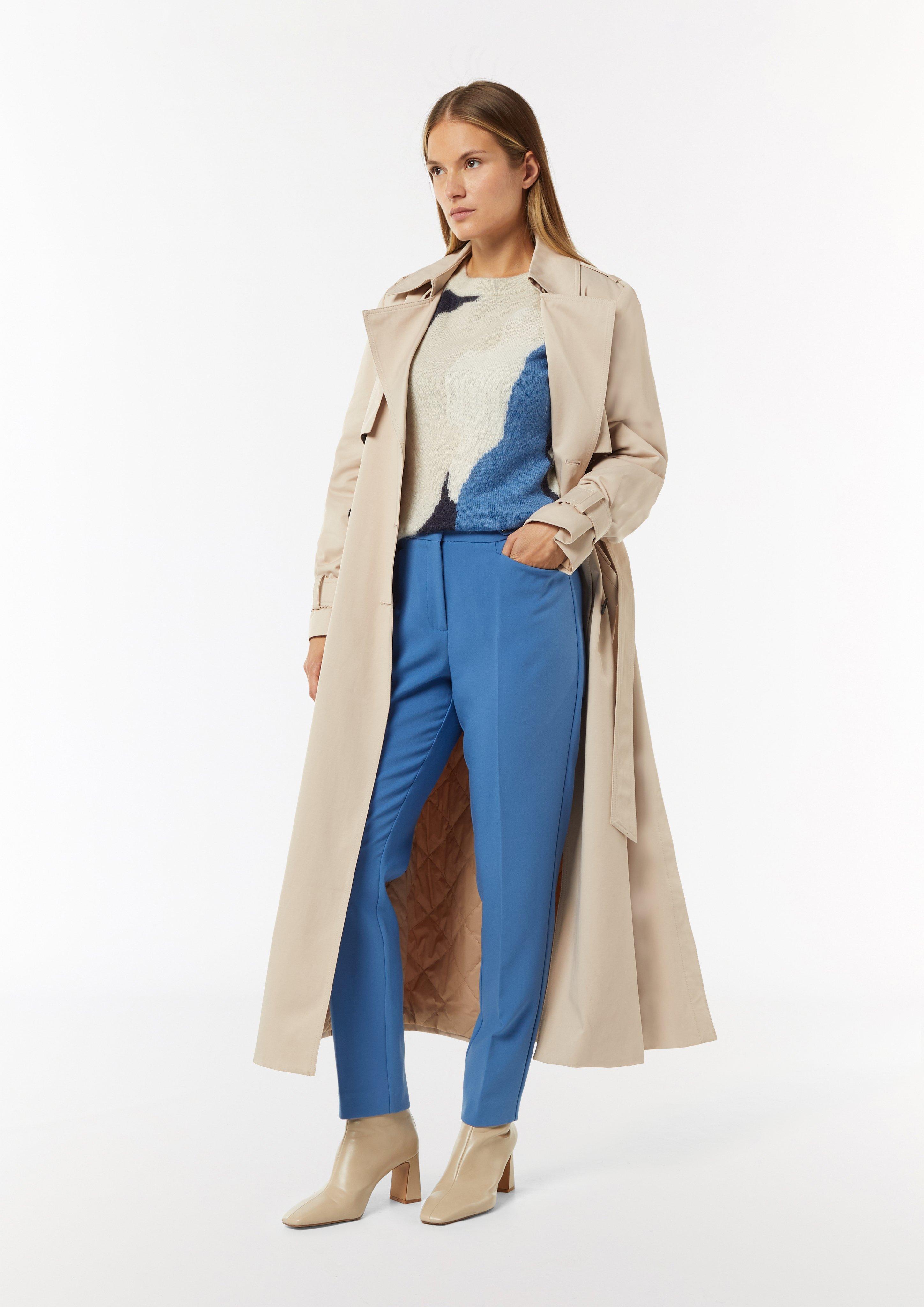 Relaxed-Fit-Pullover mit Intarsie - blau