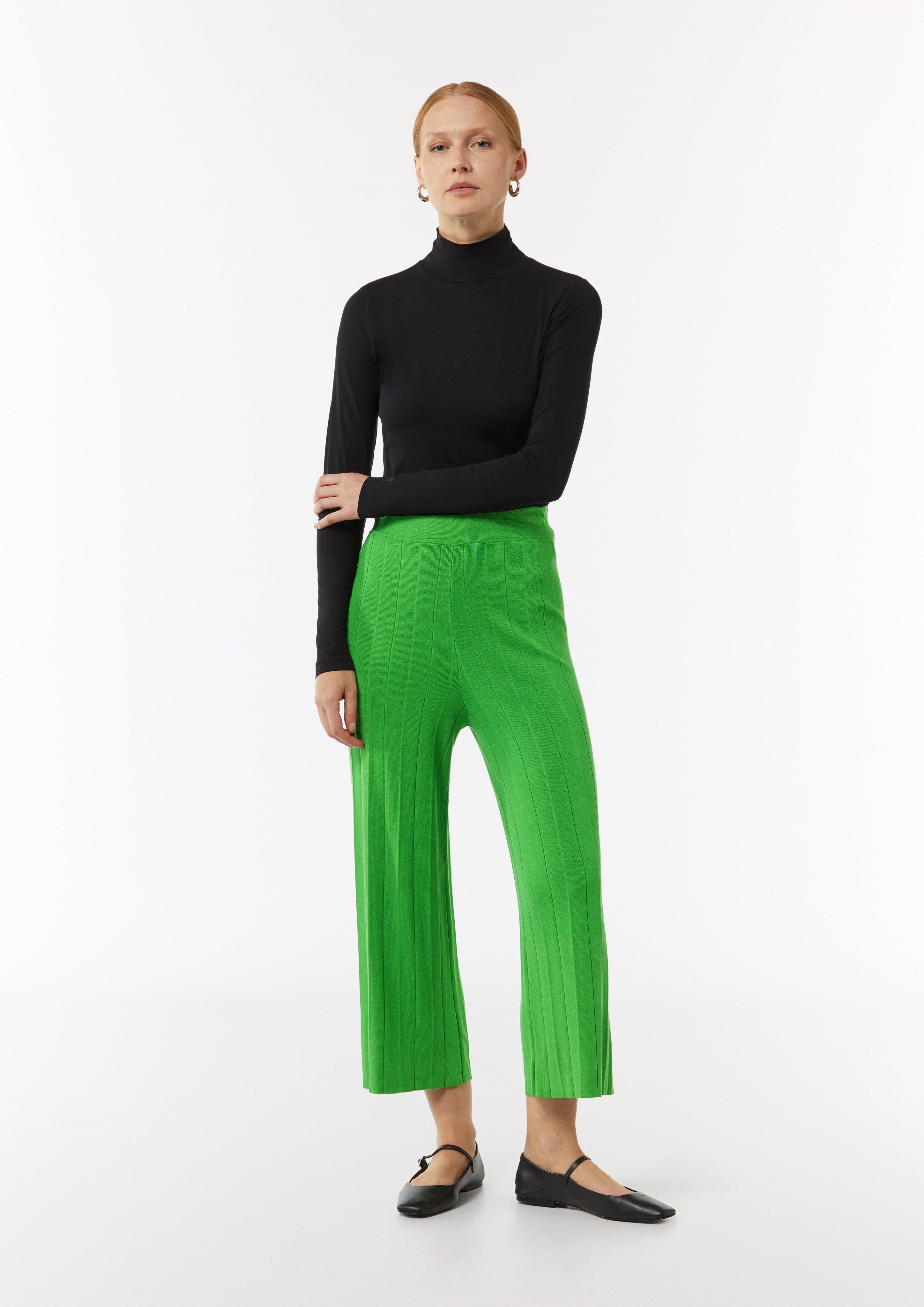 Culotte mit Rippstruktur - grün