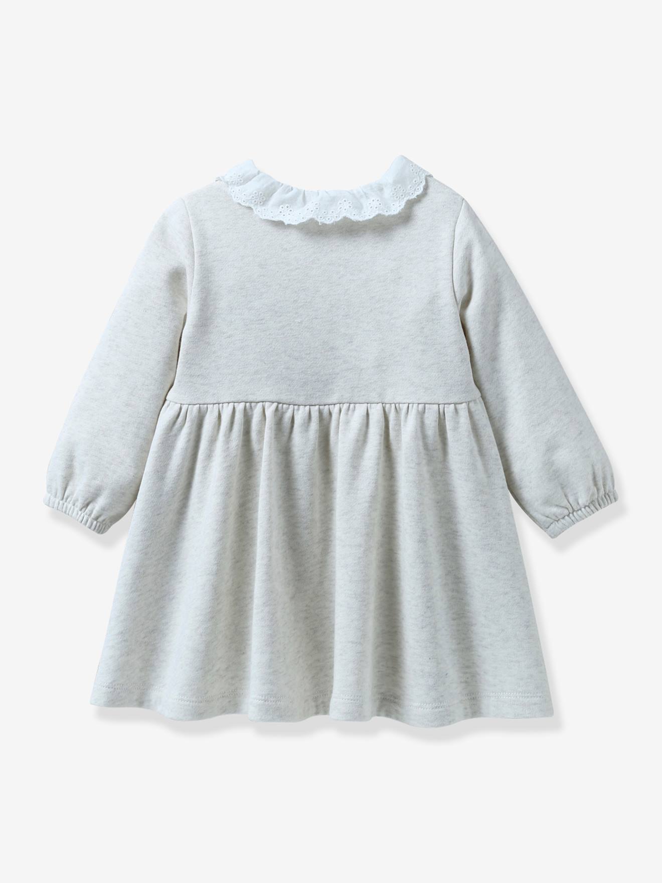 Robe en molleton Bébé CYRILLUS beige chiné