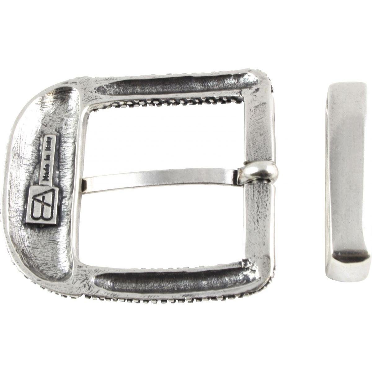 BELTINGER Gürtelschnalle mit Schlaufe 4,0 cm - Buckle Gürtelschließe 40mm - Dorn-Schließe - Gür