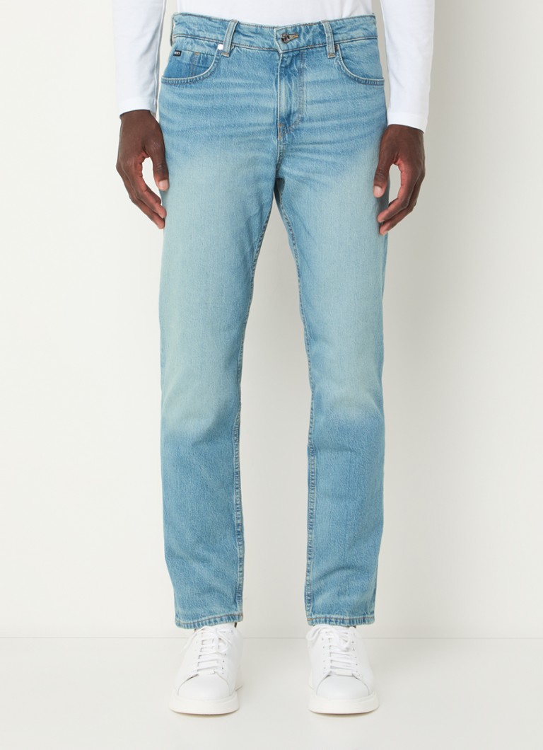 Blugi HUGO BOSS C-Re.Maine Slim-Fit, Decolorare Medie