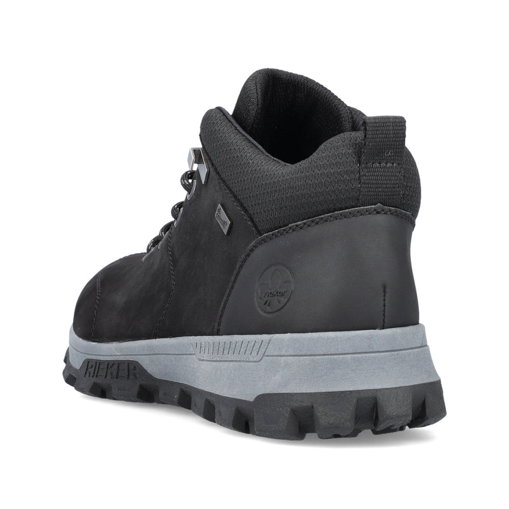 Rieker Herren Schnürstiefel asphaltschwarz