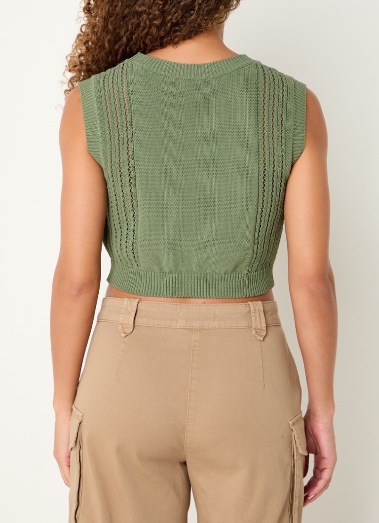 Max & Co Belinda πλεκτό crop top με λεπτή πλέξη και ανοιχτές λεπτομέρειες