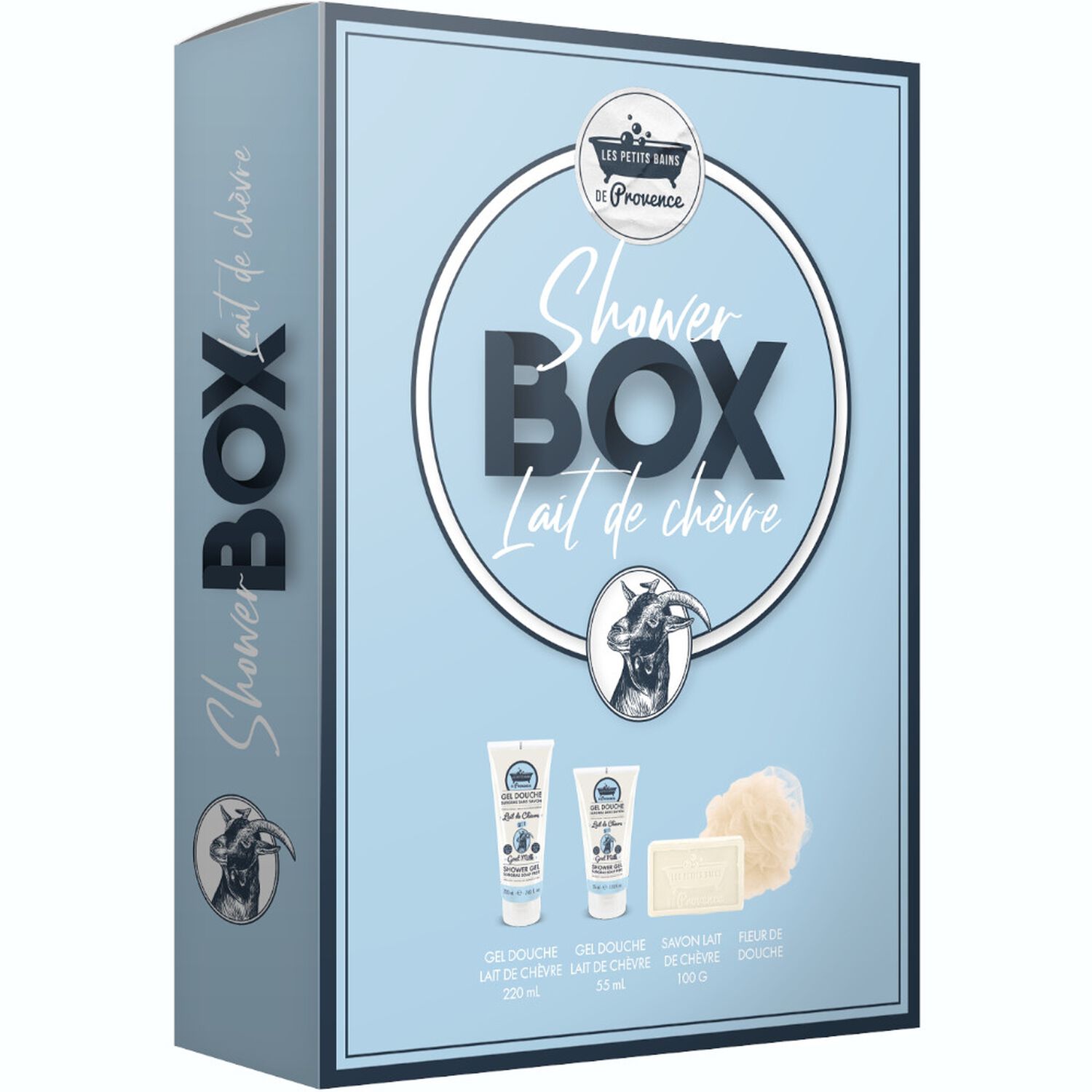 Les Petits Bains de Provence Shower Box Lait de Chèvre Coffret Gel Douche Lait de Chèvre