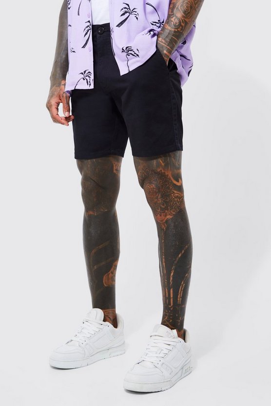 Slim-Fit Stretch Chino-Shorts