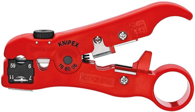 Knipex Abisolierzange 16 60 06 SB Kunststoff Schwarz