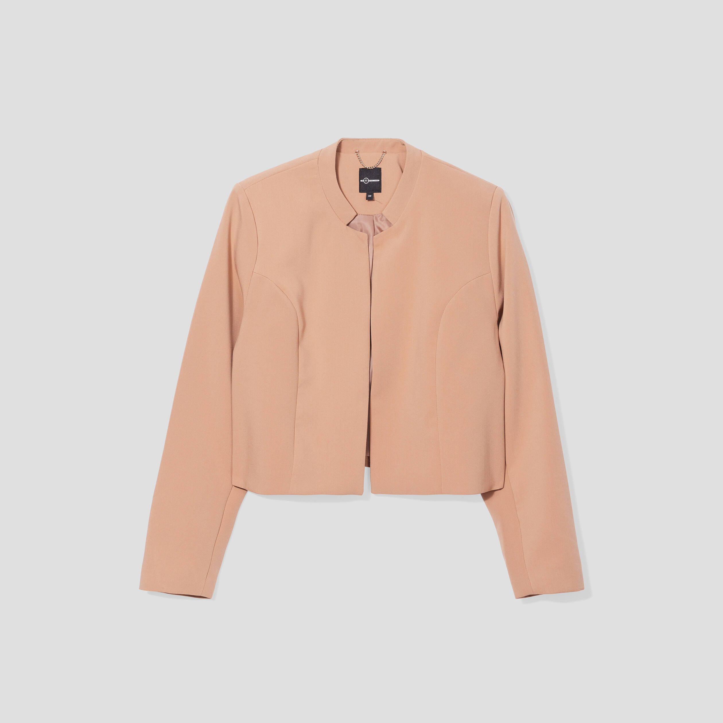 Veste doublée ajustée courte Mosquitos marron clair femme | La Halle