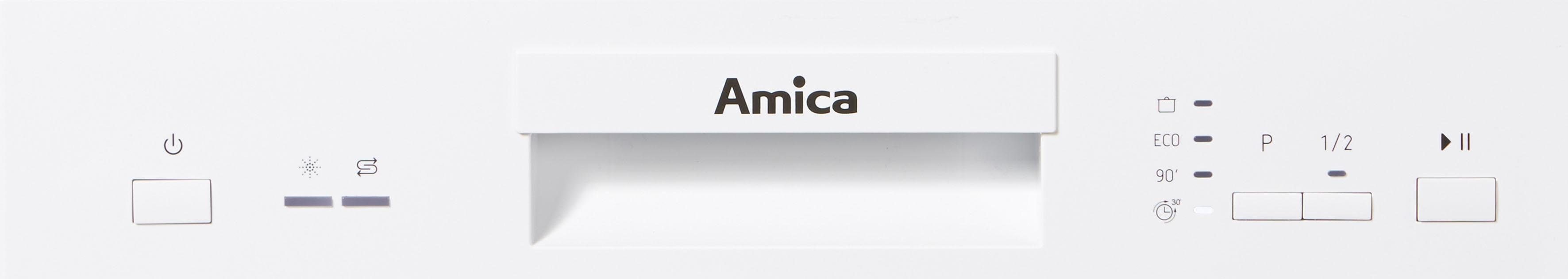 Amica Standgeschirrspüler, GSP 14746-1 W, 9 Maßgedecke, Kontrollanzeige für Salz- und Klarspülermangel