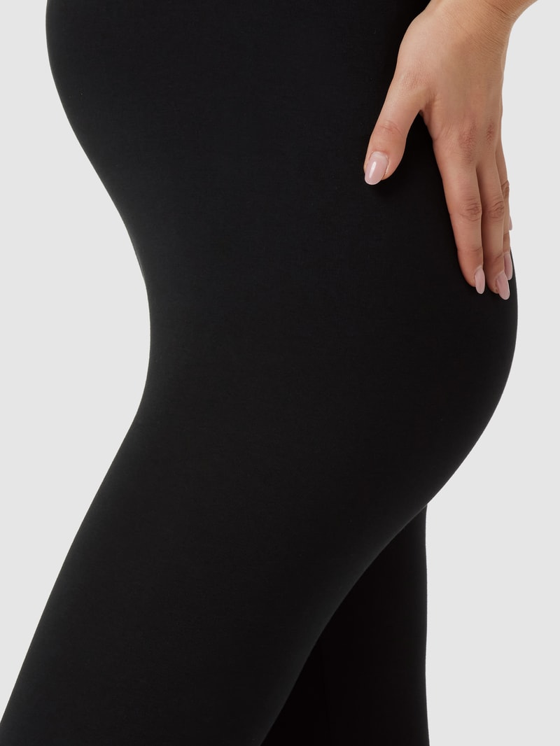 Umstands-Leggings mit Stretch-Anteil im 2er-Pack in schwarz