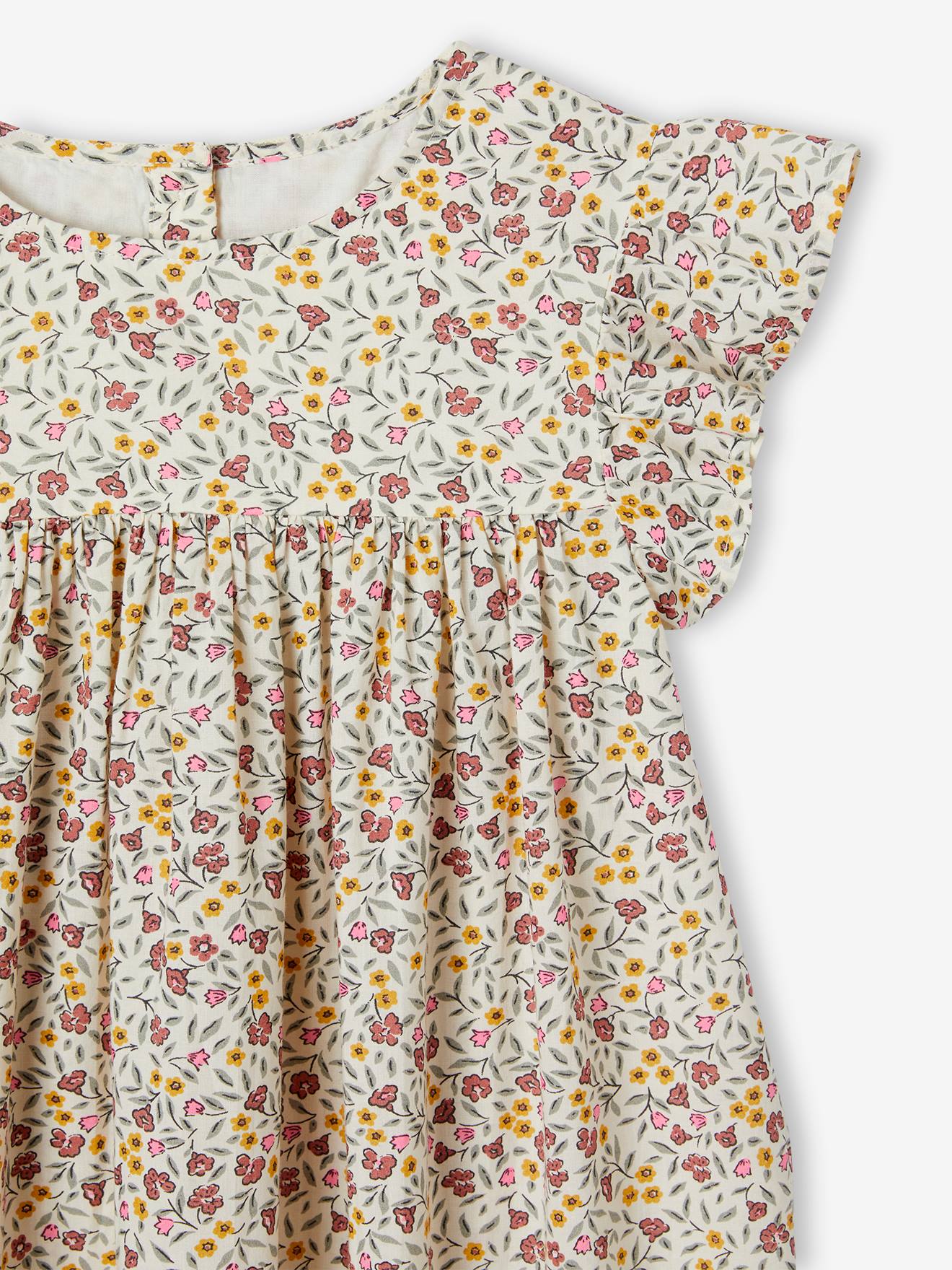 Vertbaudet Kurzärmeliges Mädchen Sommerkleid - hellrosa
