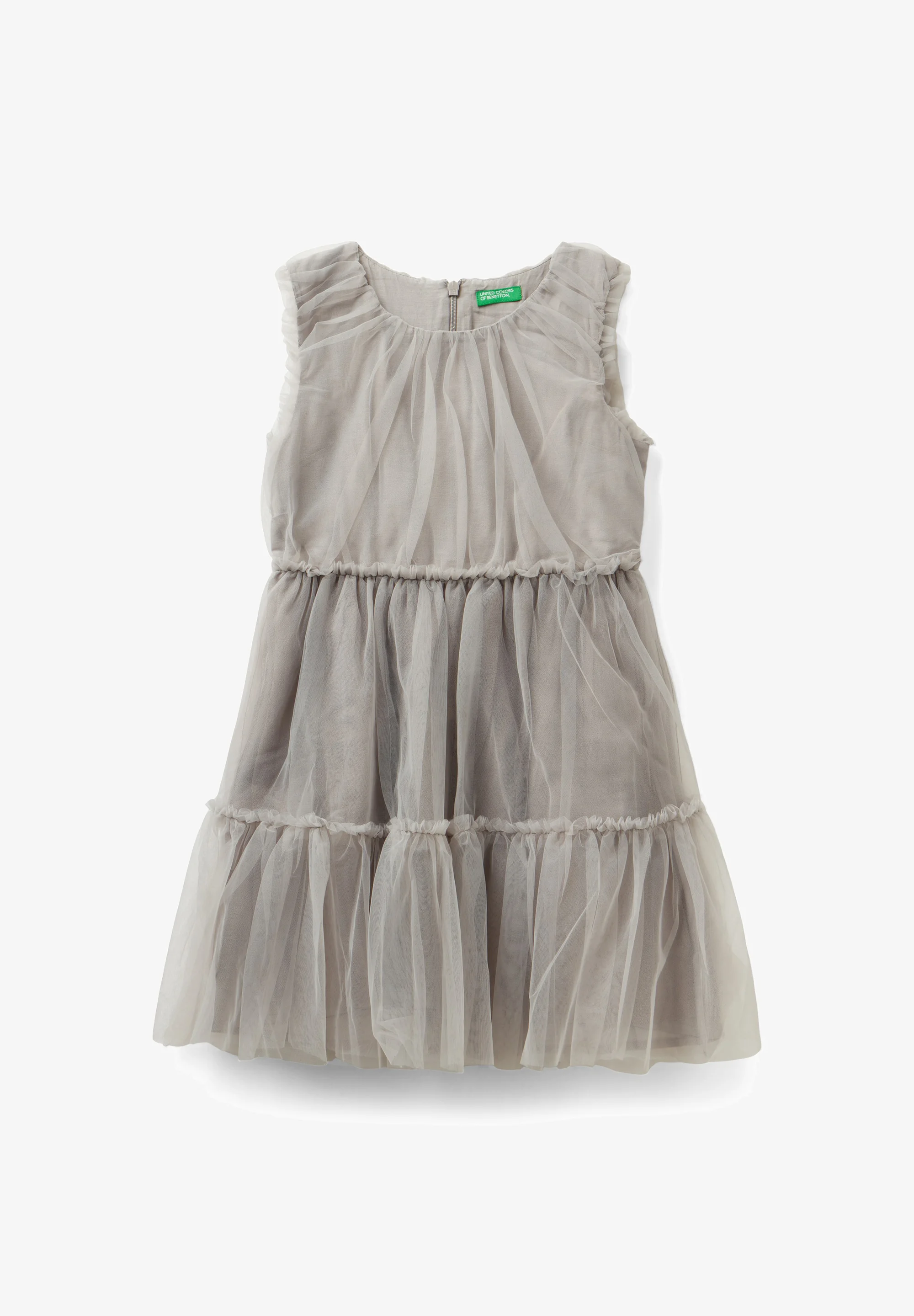 United Colors of Benetton CREMALLERA EN LA ESPALDA ELÁSTICA PARA CREAR SUJECIÓN EN LA CINTURA Y EN EL CUELLO PLISADO AJUSTE REGULAR POR ENCIMA DE LA RODILLA - Vestido elegante