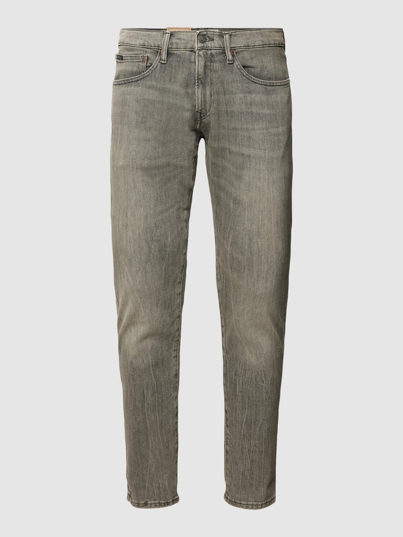 Slim Fit Jeans im 5-Pocket-Design in hellgrau