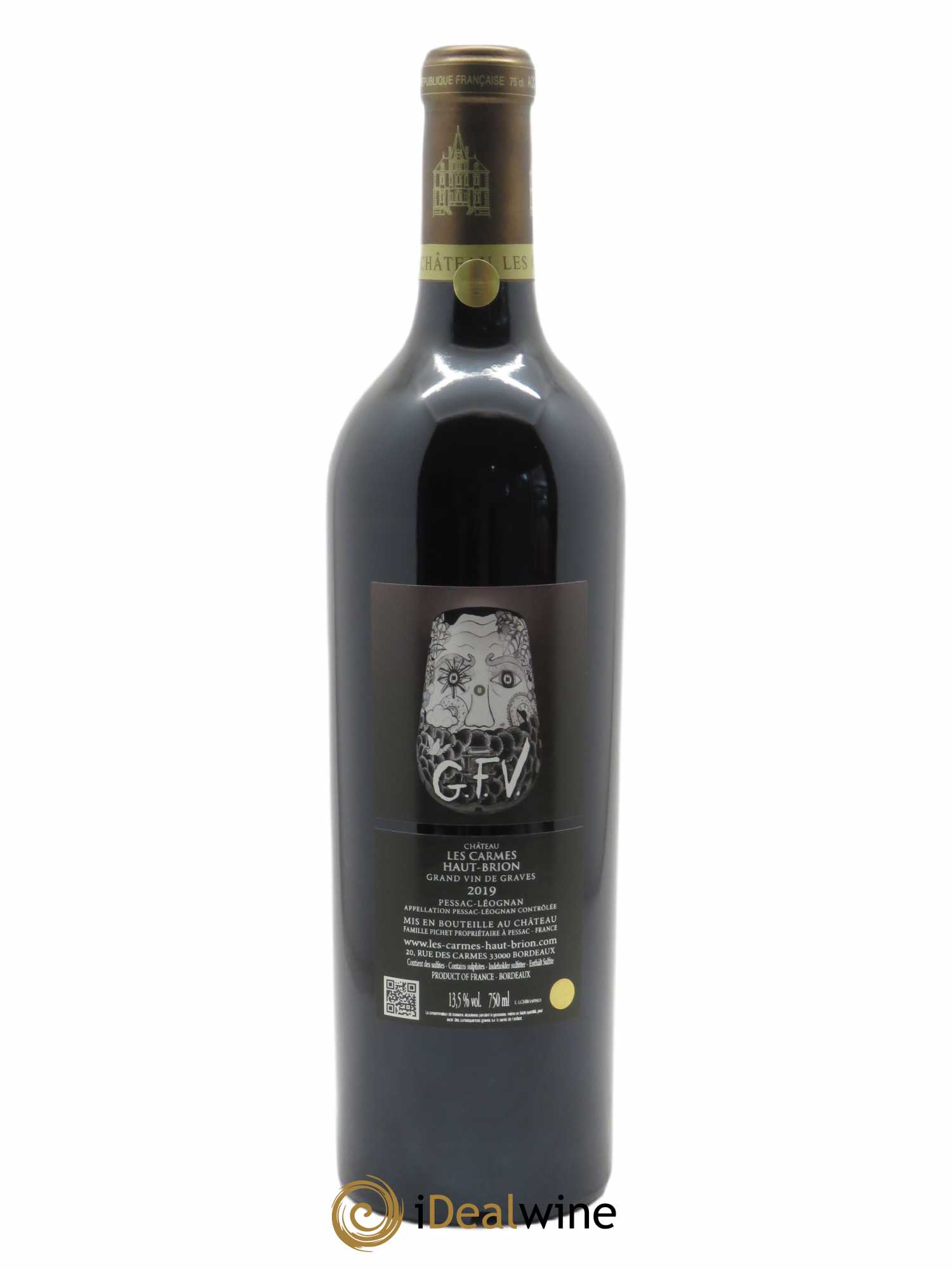 Château Les Carmes Haut-Brion (CBO à partir de 6 bts) 2019 - Lot de 1 Bouteille