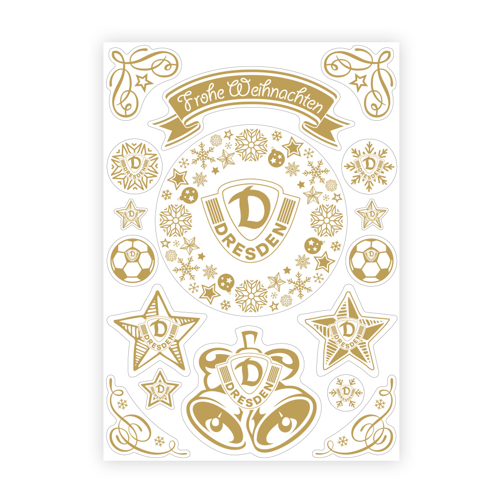 Fensterbilder 2er Bogen Set GOLD (A3)