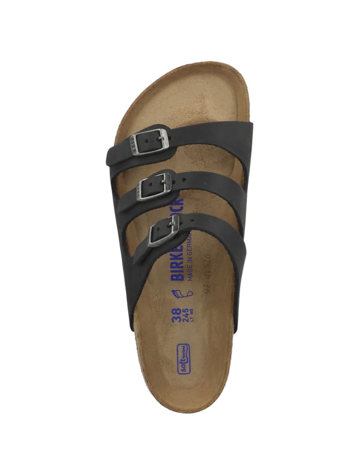 Birkenstock Sandale Florida SFB geöltes Nubukleder Weichbettung normal in schwarz günstig kaufen