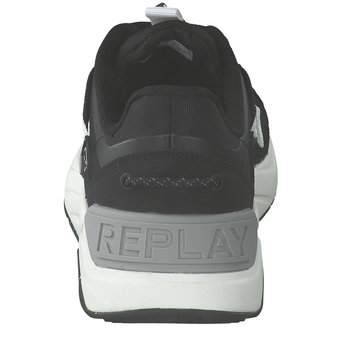 Replay Tennet Wipe Sneaker in schwarz